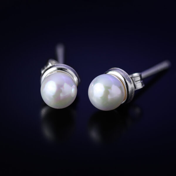 Pendientes Perla 5mm - Imagen 2