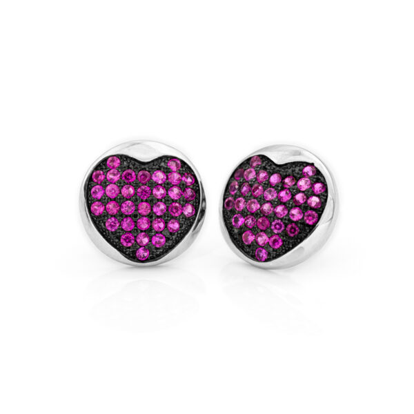 Pendientes Corazón Fucsia