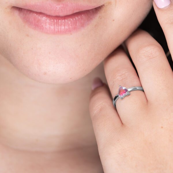 Anillo Corazón Rosa - Imagen 2